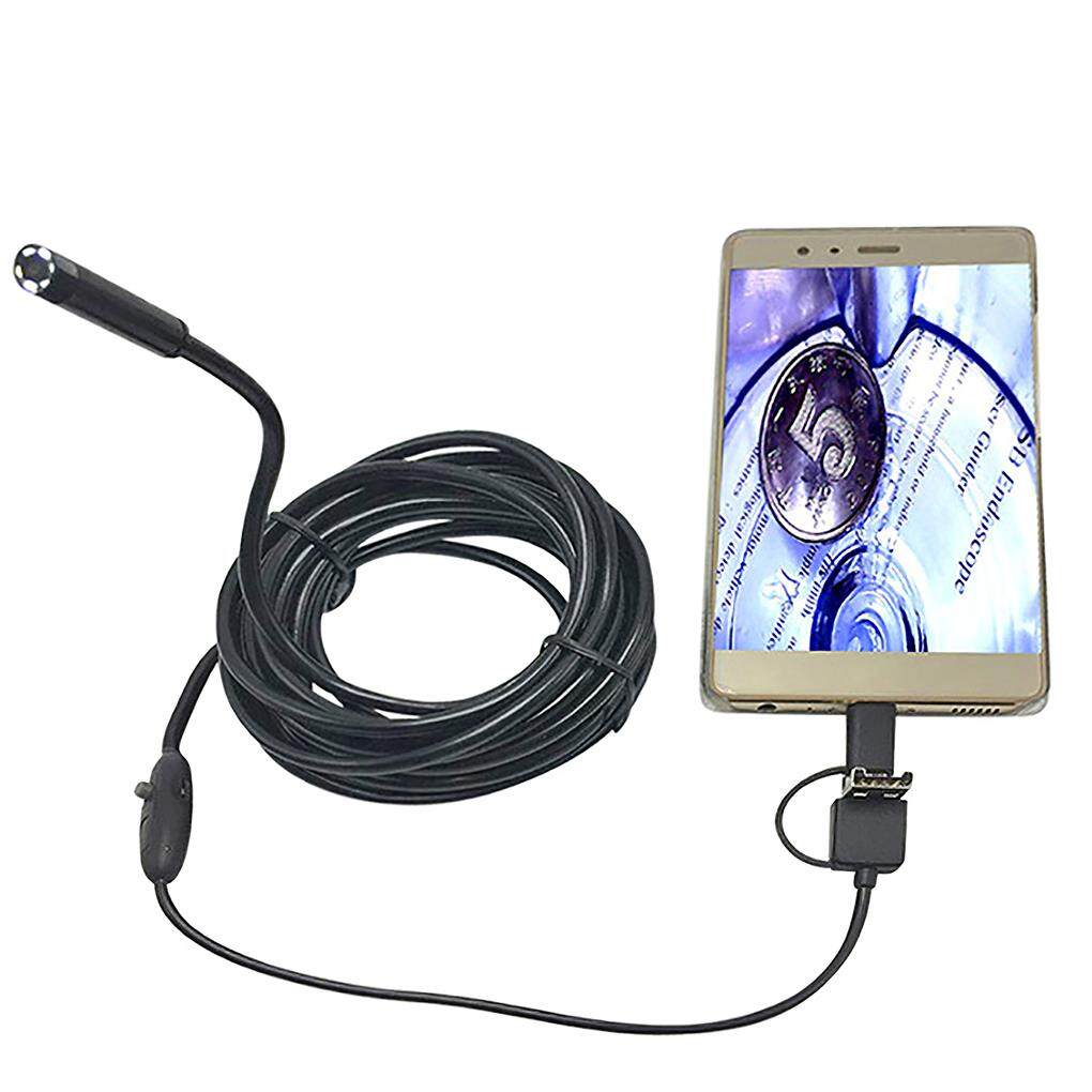 Camera Nội Soi 3 Trong 1 Đầu Dò 8Mm Chống Nước IP67 Camera Kiểm Tra Nội