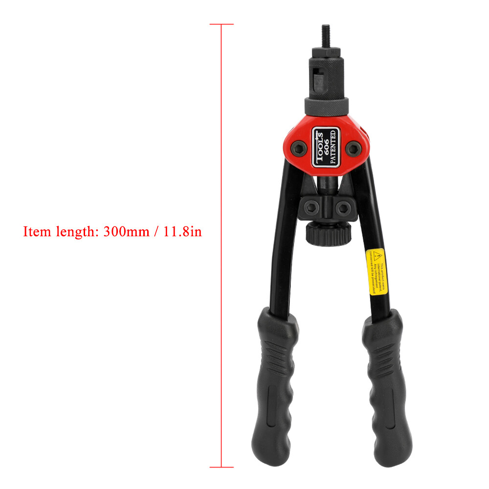 Nanwei 12in tiết kiệm lao động Máy tán đinh cầm tay BT-606 đôi chèn Hướng dẫn sử dụng đinh tán Máy riveting công cụ với các loại hạt