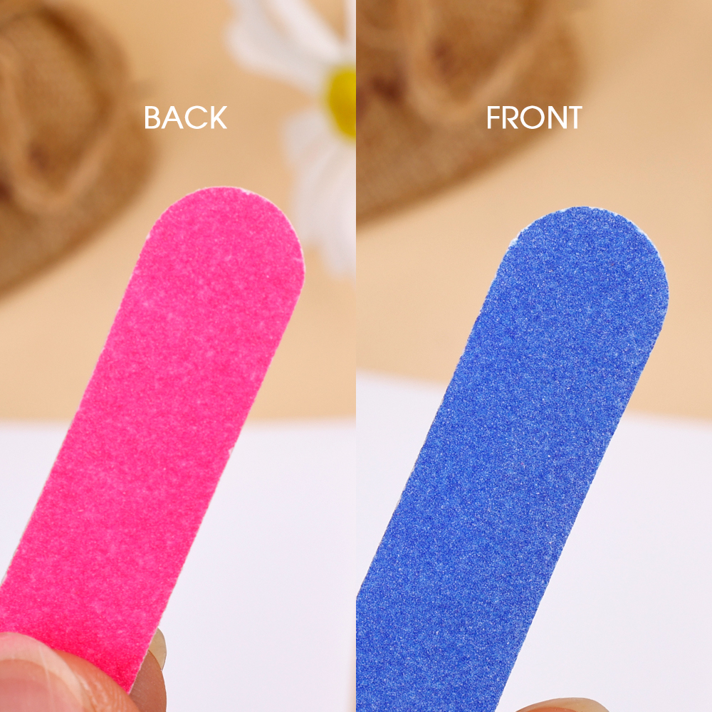 5pcs Mini Double Sided Nail File Manicure Pedicure Equipment Accessories Disposable Nail Buffer Strips