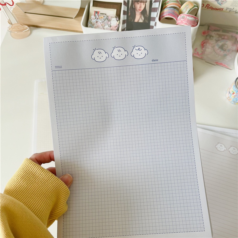 (30 sheets) Korean Cute Baby Memo Pad Learning Paper Kertas Nota 学习纸 ...