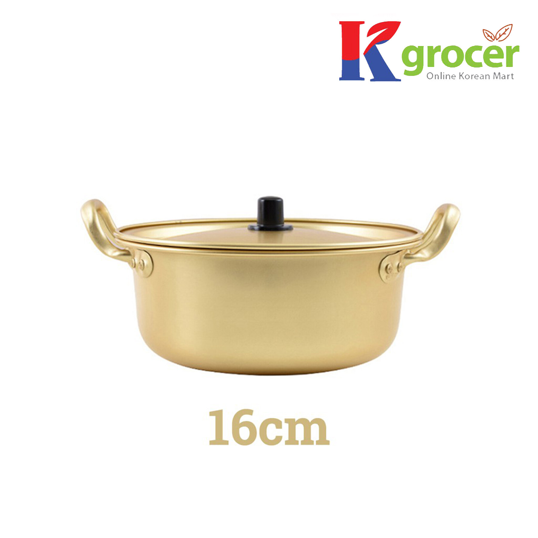 【Ready Stock】Kgrocer Korean Gold Ramen Noodle Pot (14cm/ 16cm/ 18cm ...