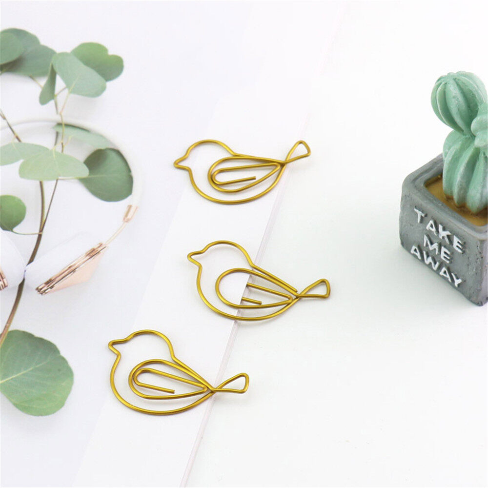 15PCS DIY Decoration Metal Bookmark Clip Bookmark Clip Paper Clip Bird Shape Paper Clip Cute Paperclip