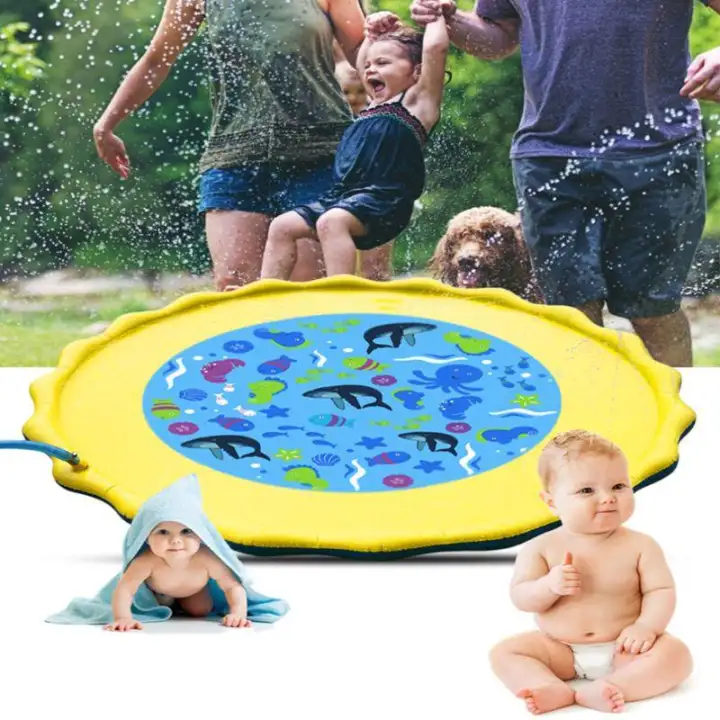 paddling pool with sprinkler