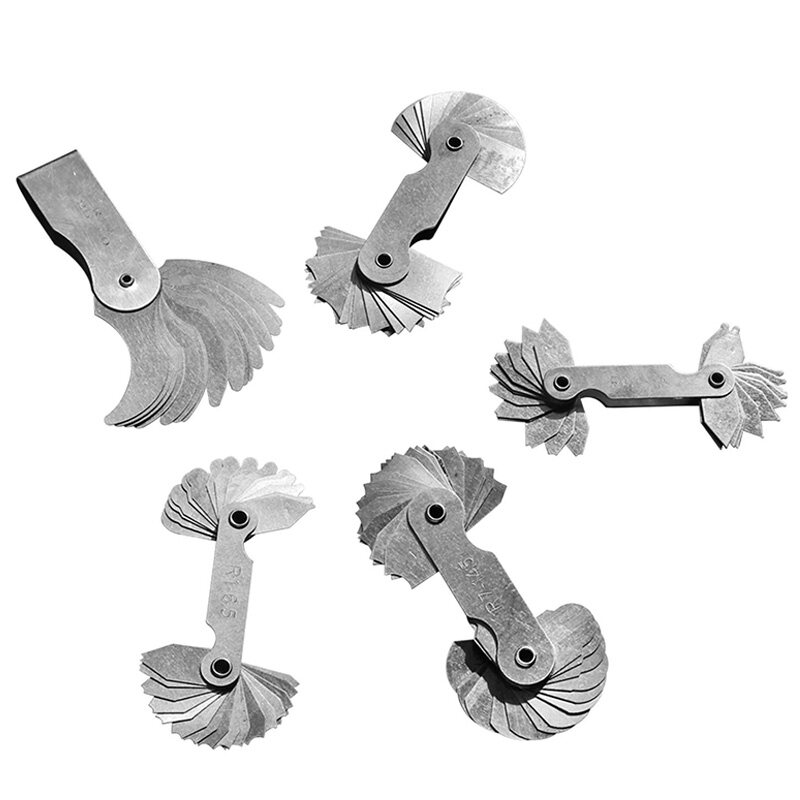 Stainless Steel Radius Gauge, Portable Concave Convex External Internal