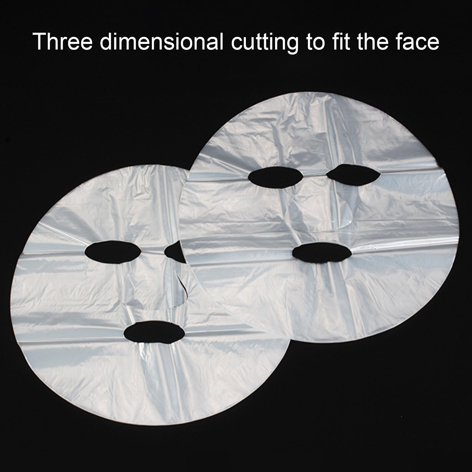 AWEI1 100Pcs Plastic Film Disposable Prevent Moisture Loss PE Material Multipurpose Perfect Fitting Masque Sticker for Spa Masque Sticker Lightweight