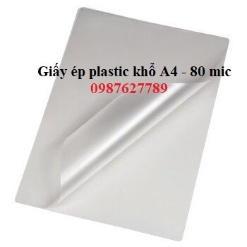 Giấy ép plastic khổ a4 - 80 mic