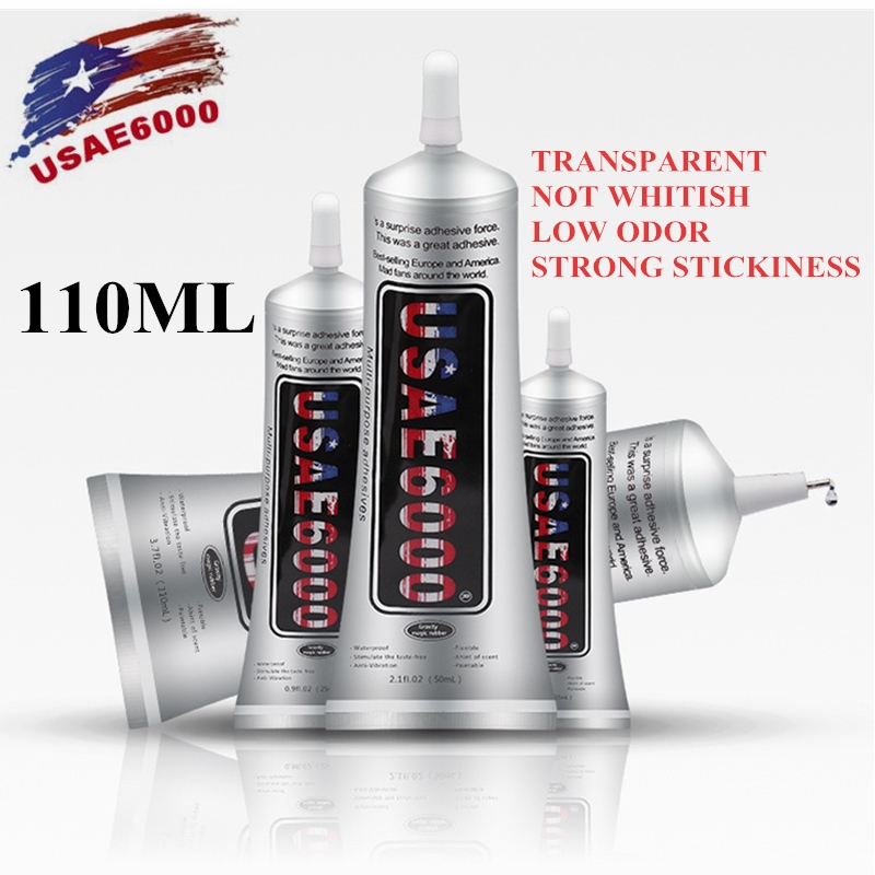 New e6000 glue 110ml comes with a needle leather plastic acrylic glue metal glue 1pcs
