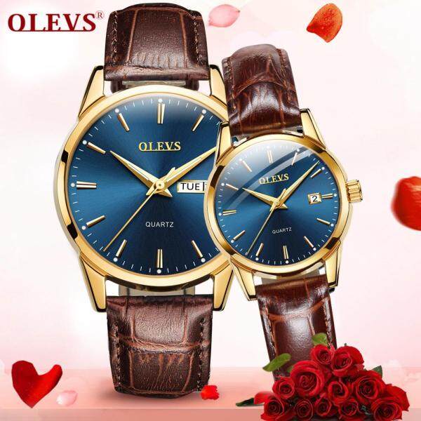 Nơi bán OLEVS đồng hồ cặp Nhập khẩu chính hãng Xu hướng thời trang Không thấm nước Đồng hồ thạch anh Lịch đôi Gửi bạn trai một món quà Gửi bạn gái