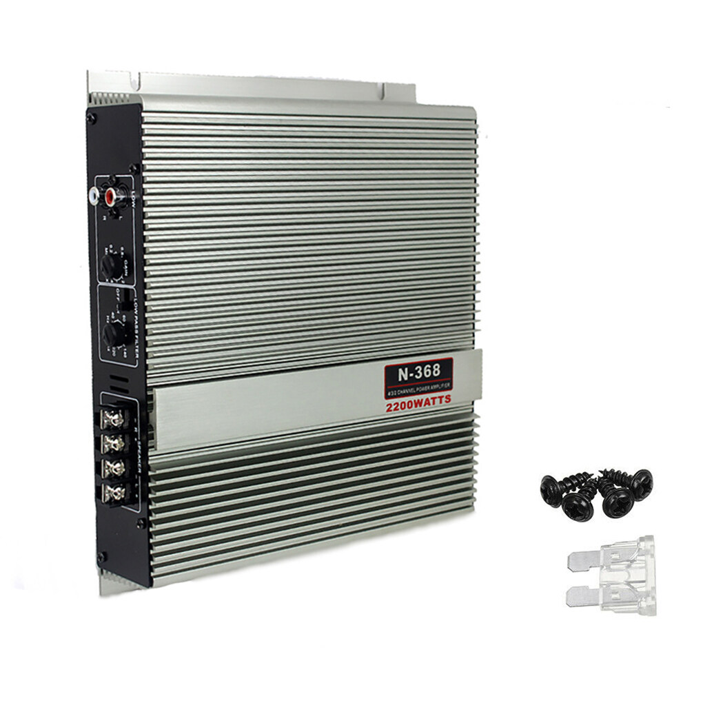 2000W 12V 2 Channel Car Amplifier Short Circuit Protection Aluminum