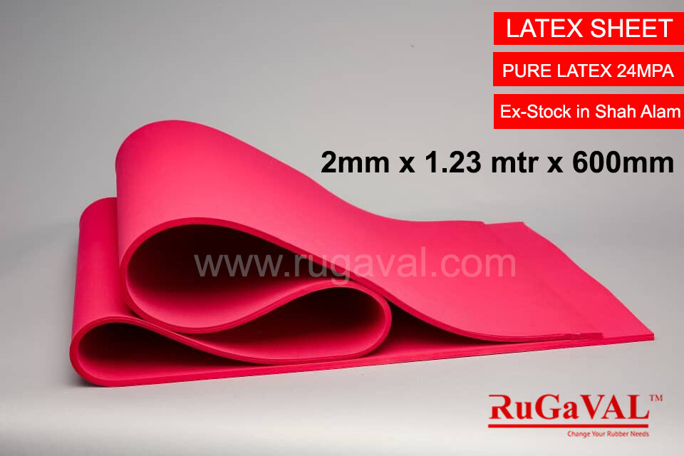 Latex Rubber Sheet, Size 2mm x 1.23mtrW x 600mmL, Liquid Sheet, Natural Rubber Sheet, High