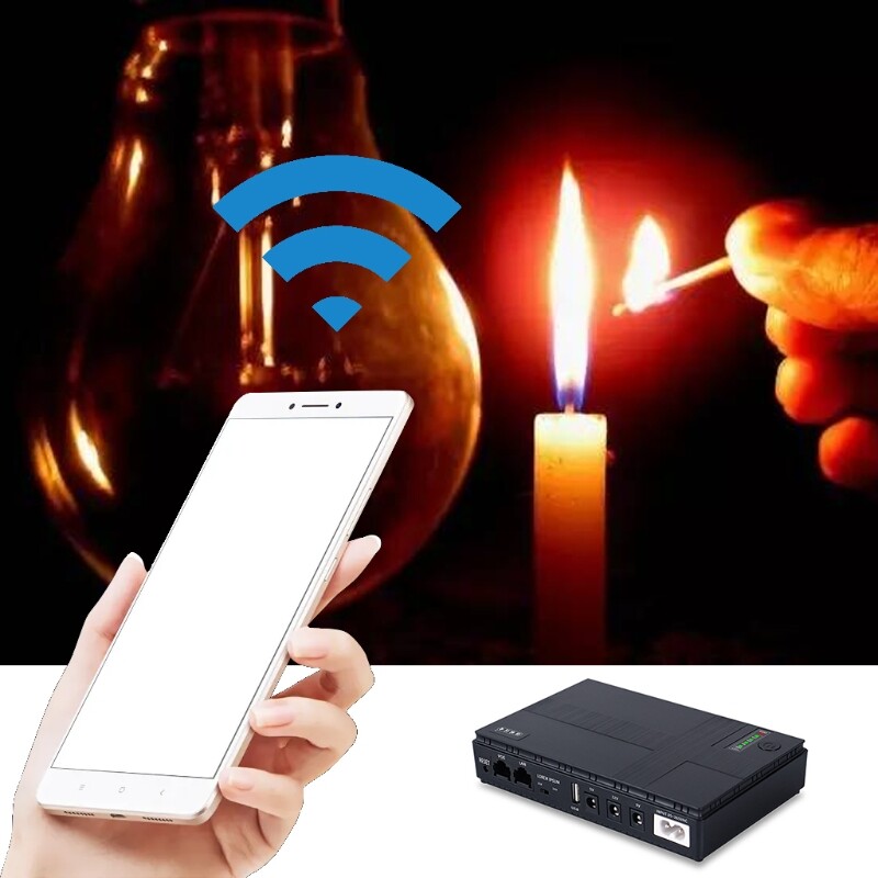 5V, 9V, 12V Uninterruptible Power Supply Mini UPS Battery Backup for WiFi, Router, Modem, Security Camera