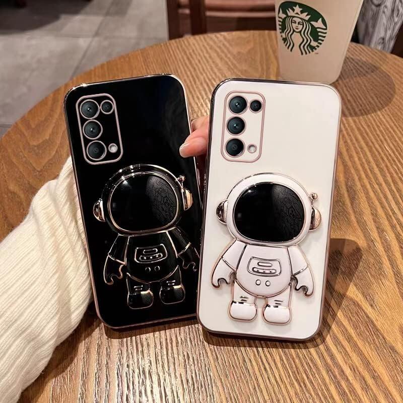 Tương Thích Với Galaxy Lưu Ý 20 Siêu Trường Hợp Dễ Thương Mạ 3D Phi Hành Gia Hidden Chân Đế Chủ Trường Hợp Ốp viền mềm bằng nhựa TPU Mạ Điện Chống Sốc Bảo Vệ Bìa Ốp điện thoại cho Samsung Galaxy Lưu Ý 20
