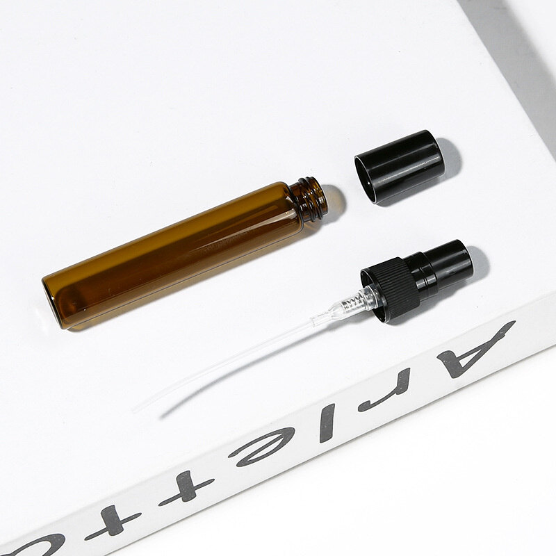 2ml/3ml/5ml/10ml Spray Bottles Glass Vials Thin Sample Empty Amber Glass Bottle Perfume