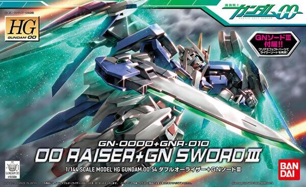 🔥 🔥 🔥 gundam-model hg 1/144 dauble o exia 00 raiser + gn 3 sword gundam ready pleayer one robot bandai mobile suit kids toys & &