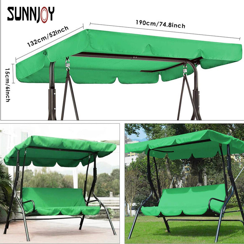 Cover Set 3 Seat Swing Canopies Seat Cushion Cover Set Patio Swing