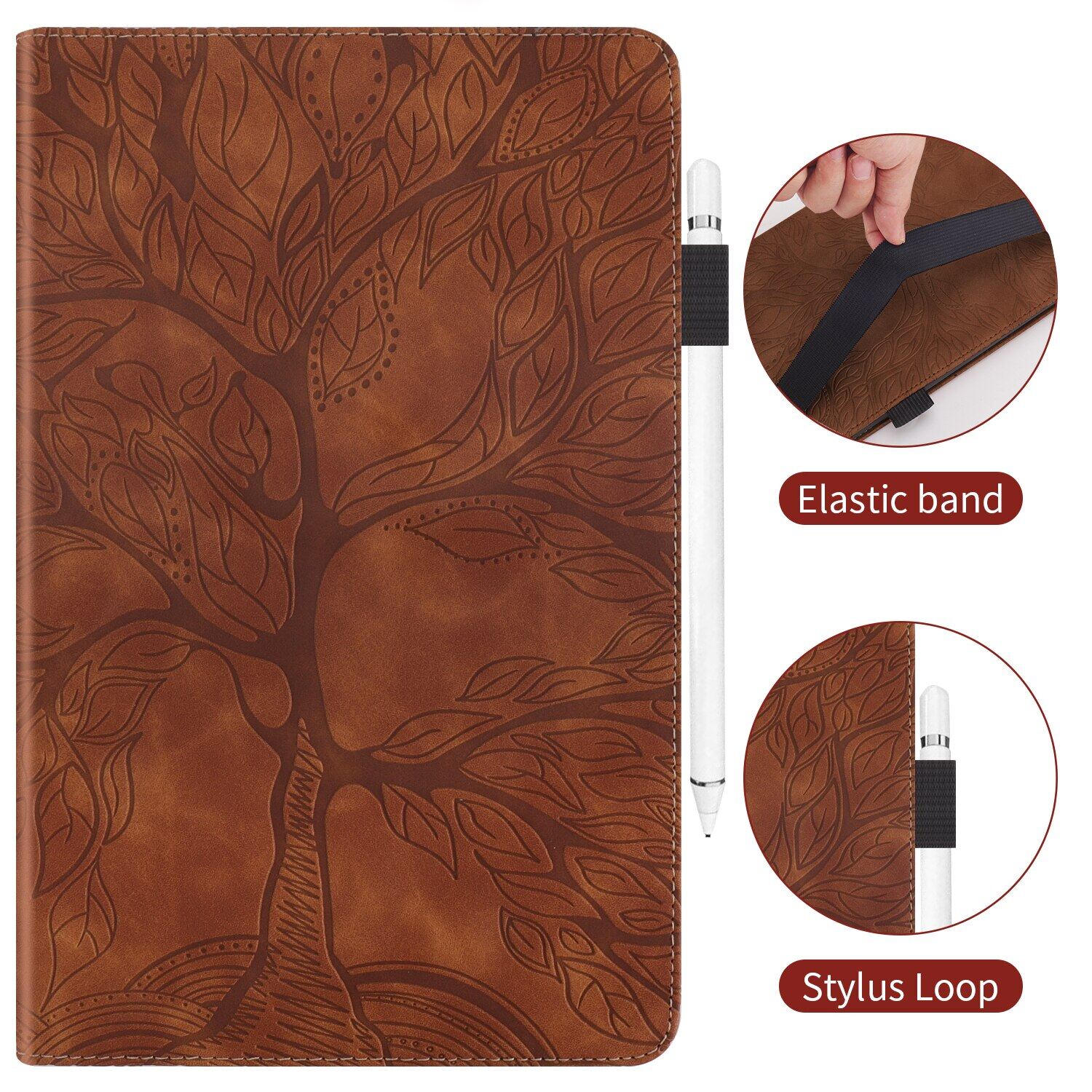 Tab Case For Kindle Fire HD 10 2021 HD10 2017 2015 2019 Cover Life Tree Pattern Tablet Shell Fire HD 10 inch Coque Stylus