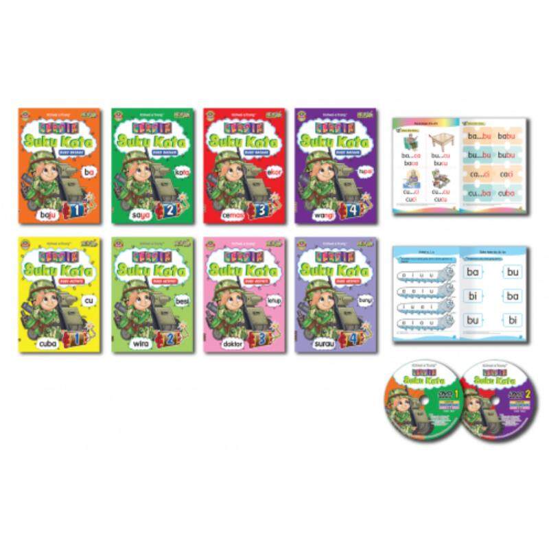 Credik Suku Kata 4 Teks Books , 4 Exercises Books with 2 Pcs DVD  (For Age above 3 Year Old) Books for Kids / Children / Early Learning Malaysia