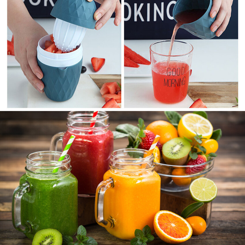 Multifunctional Manual Juicer Portable Mini Juicer Cup Manual Lemon Juicer