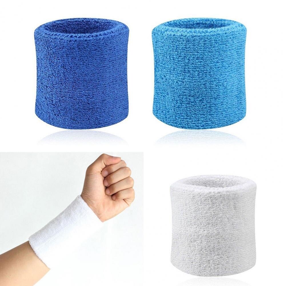 50 Hot Sale 2Pcs Sports Sweatbands Sweat Wristbands Bands Wrist Guard