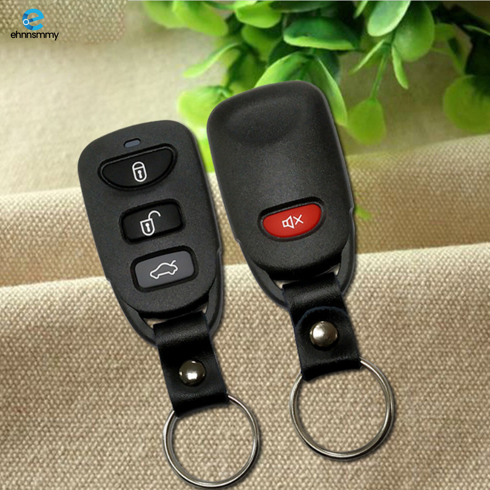 4-Button Learning Remote Control Clone Fixed Learning Code RF Transmitter with Key Ring for Cars Garage Doors Gates