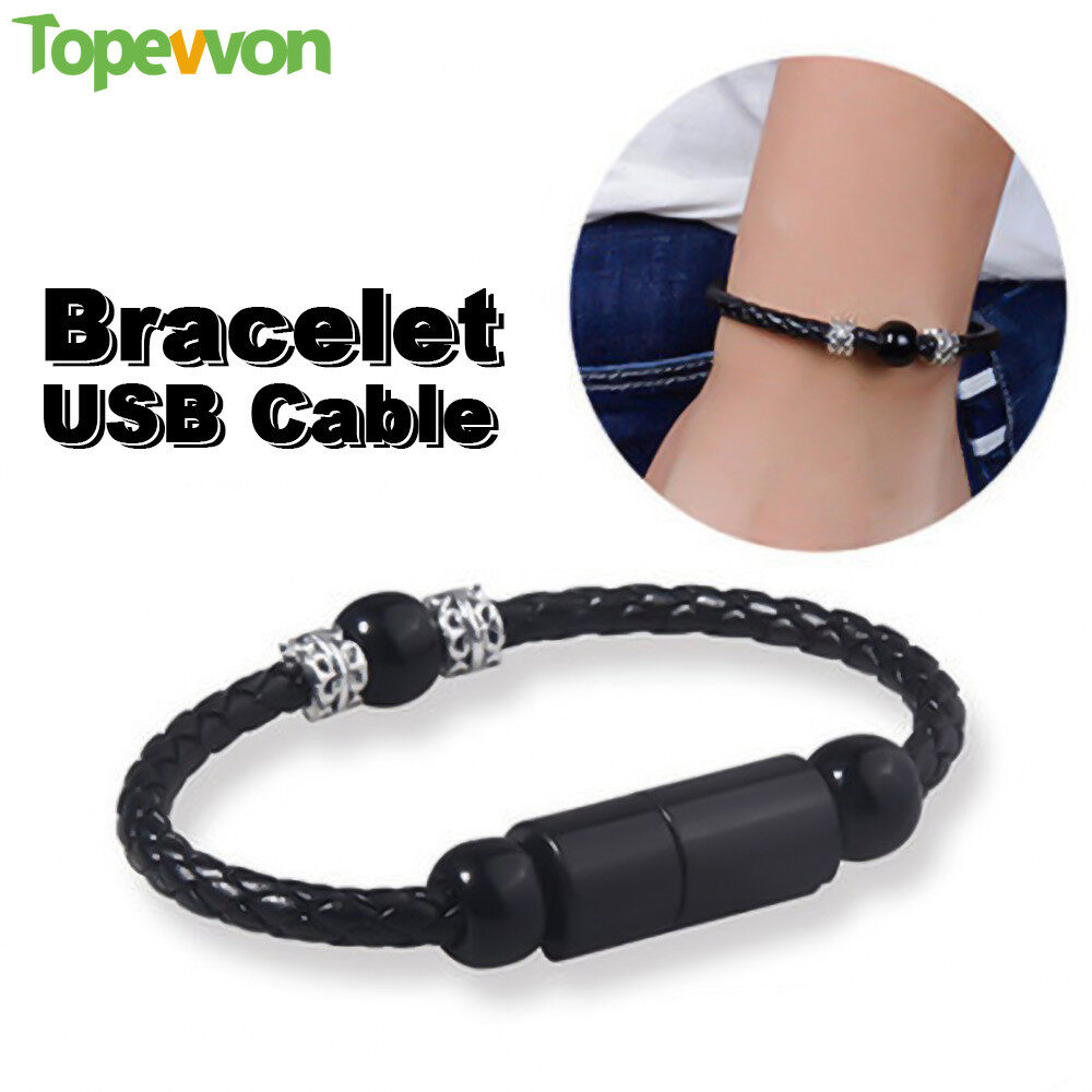 22cm Bracelet USB Cable Type C Micro Usb Portable Charging Cable For Smart Mobile Phone Power Bank Charger Short USB Cord