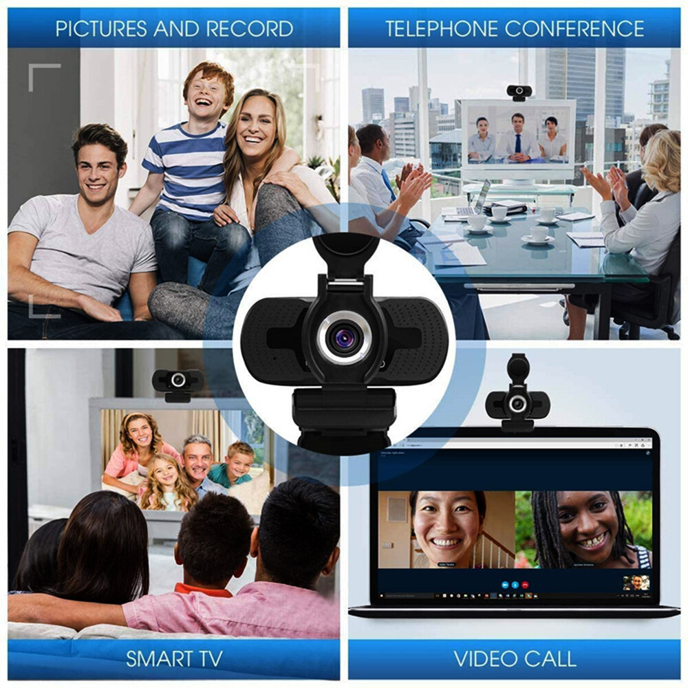 Webcam 1080P Cho Máy Tính Máy Vi Tính Web Camera Có Mic Camera Xoay Để Phát Sóng Trực Tiếp Cuộc Gọi Video Công Việc Hội Nghị