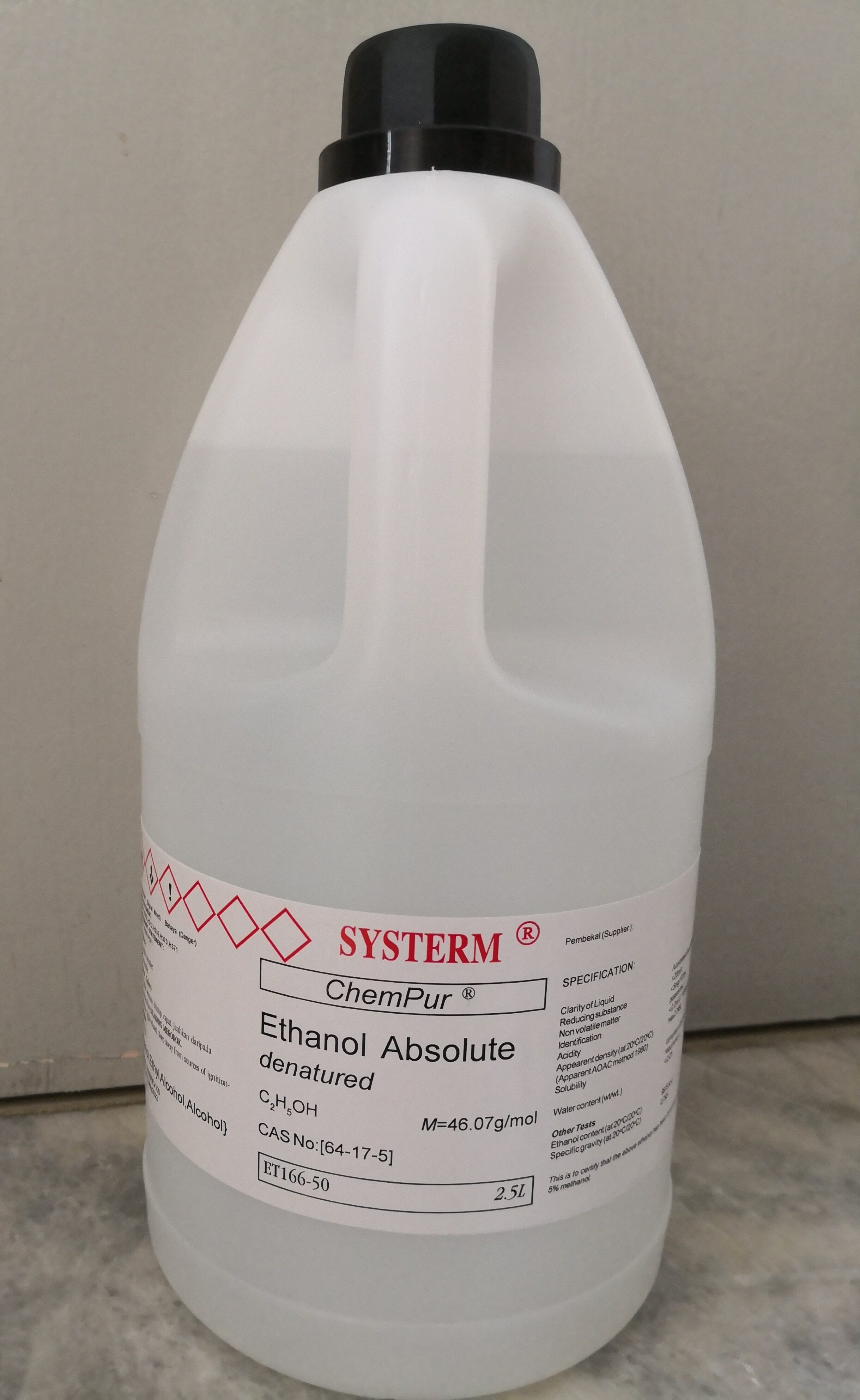 Ethanol Absolute Denatured 2 5 Liters 99 8 Alcohol Lazada