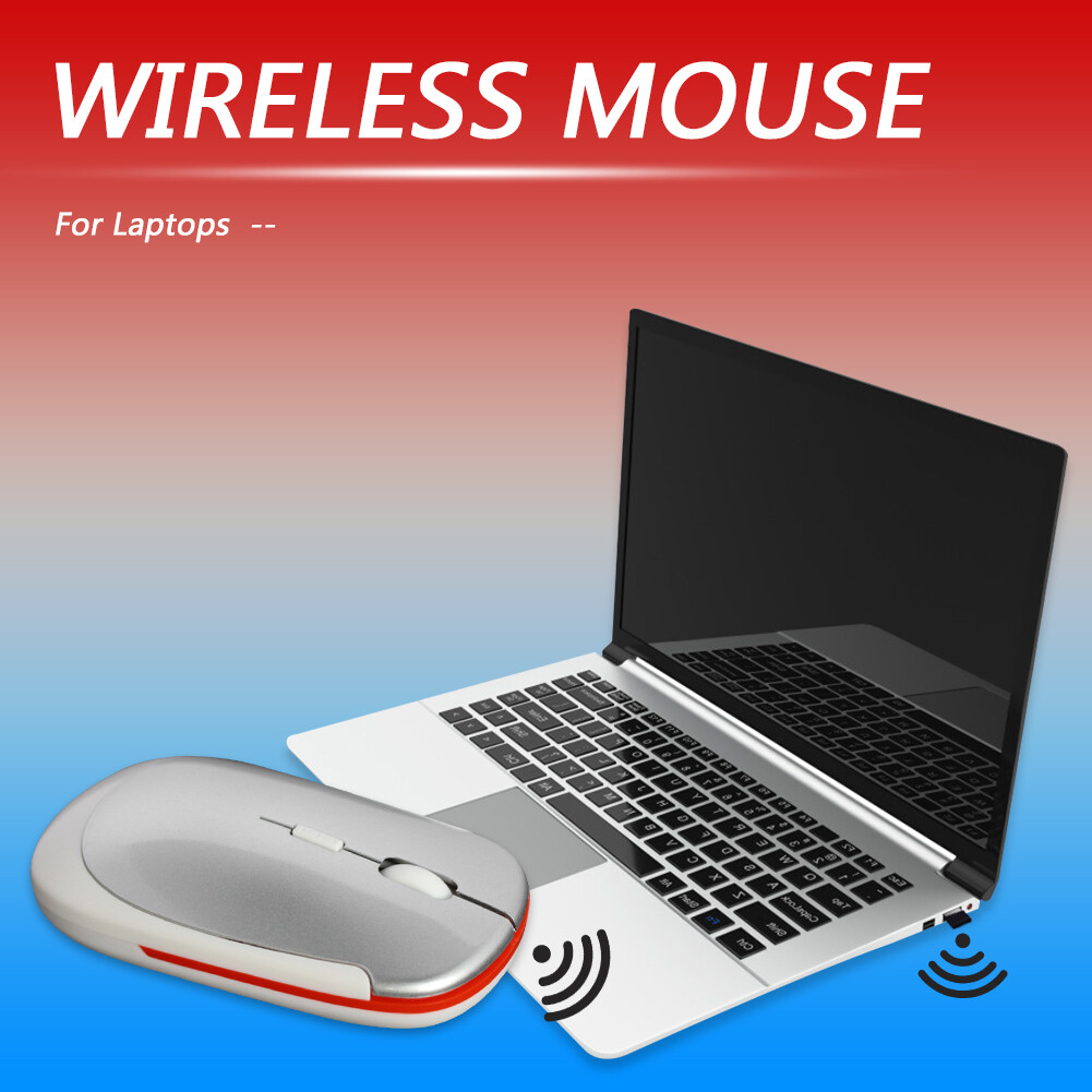 Ultra-Thin 4 Keys 2.4G Wireless Optical Mouse 3 Gears 1600DPI Rechargeable Mice Computer Accessories