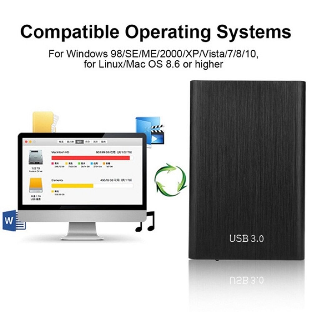 High-Speed 1TB SSD Portable External 2TB Solid State Hard Drive USB3.0 500GB Interface Mobile Hard disk For Laptop Mac Original
