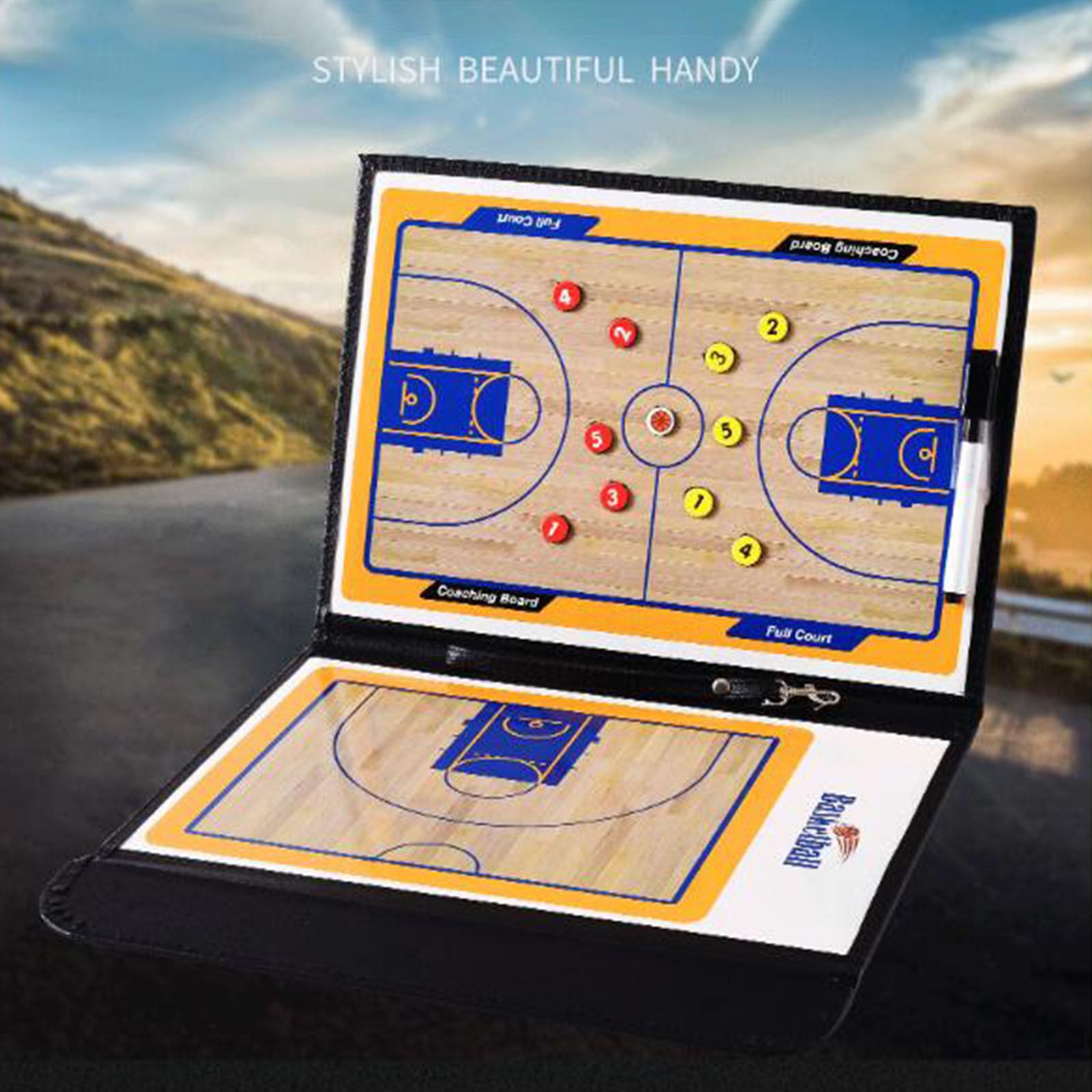 BNSTAR Basketball Coaching Board with Dry Erase Training Aid Coaches for Training