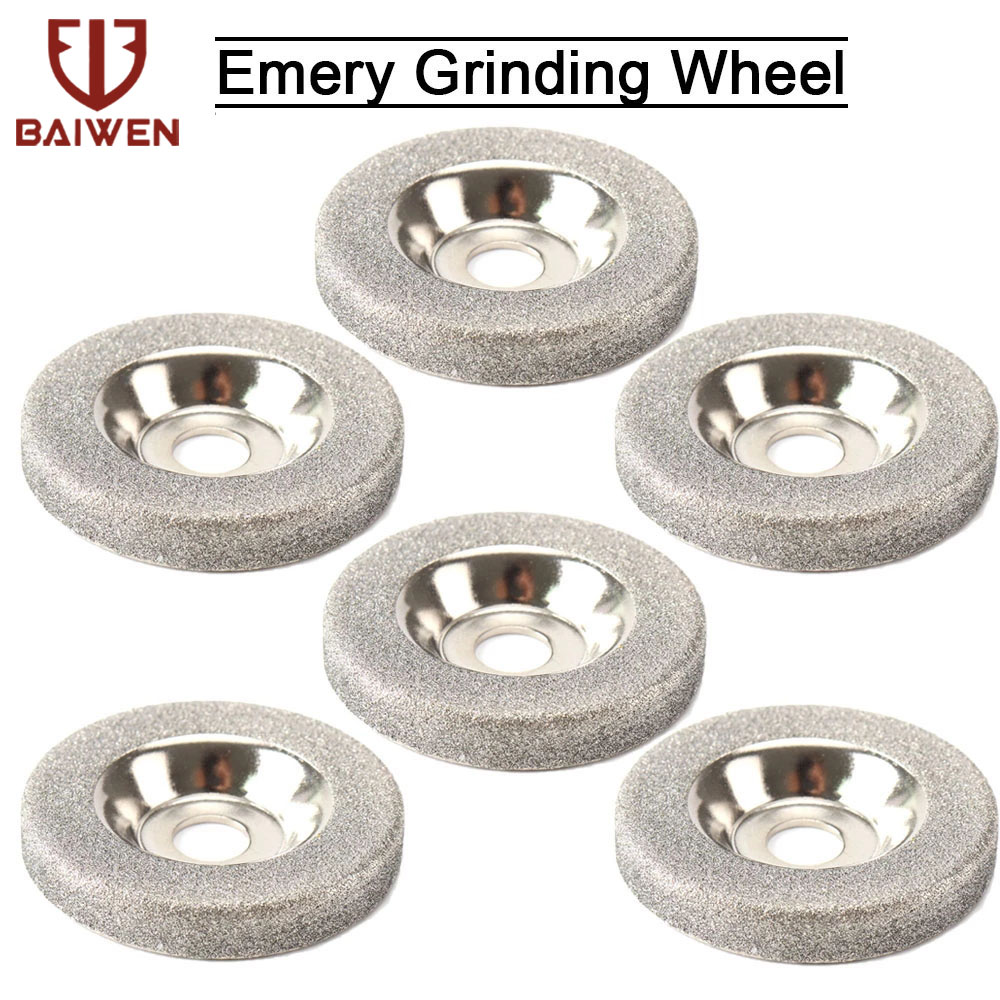 BAI WEN 2 Inch 50mm Diamond Grinding Wheel Circle Grinder Disc Cup Stone Sharpener Angle Cutting Wheel Rotary Tool Accessories 5Pcs/10Pcs