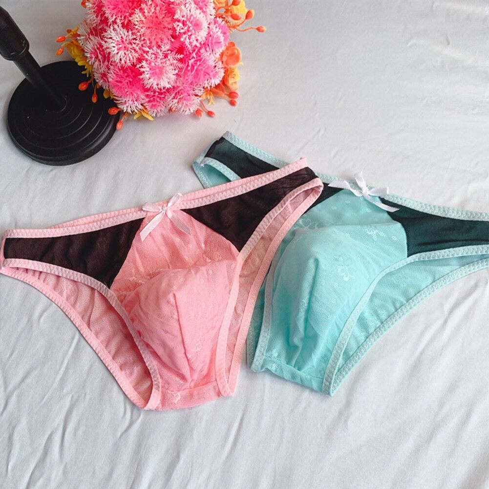 【specialthing】 Sissy Underpants For Men Ultra-Thin Breathable Jacquard Large Underwear 【Ready Stock】
