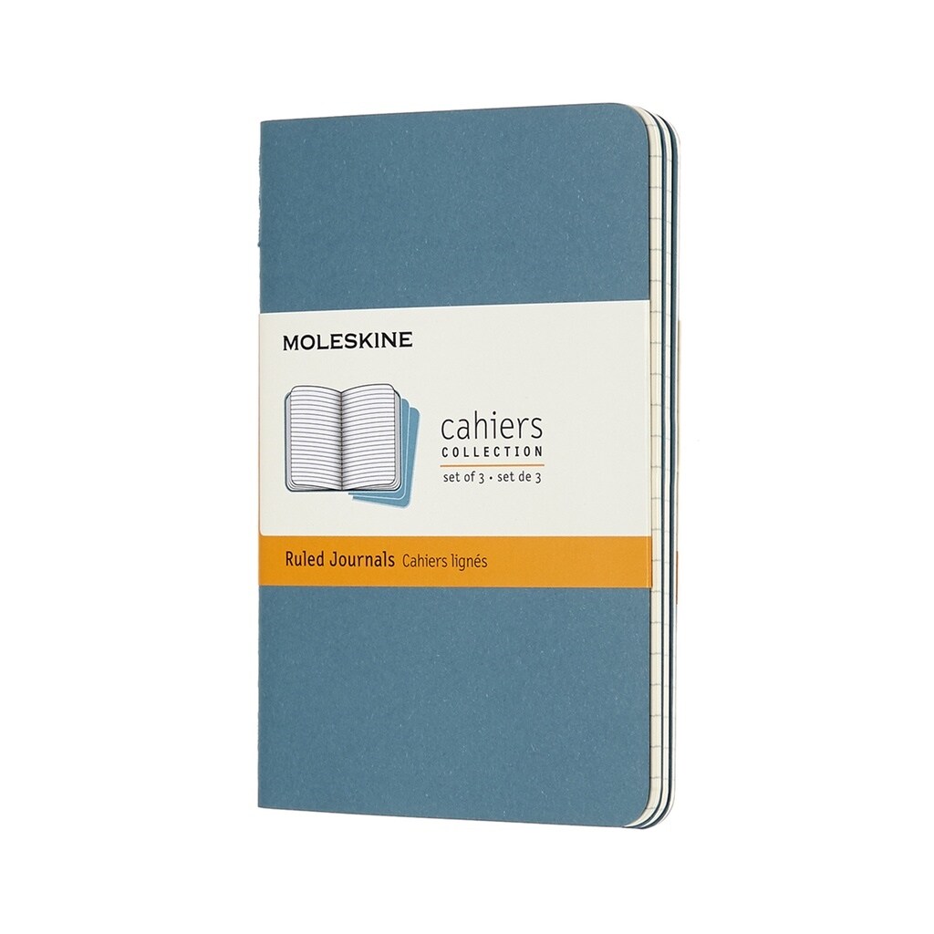 {HAOYA Stationery Store} Moleskine Cahier Journal Notebook Set of 3 (Brisk Blue)
