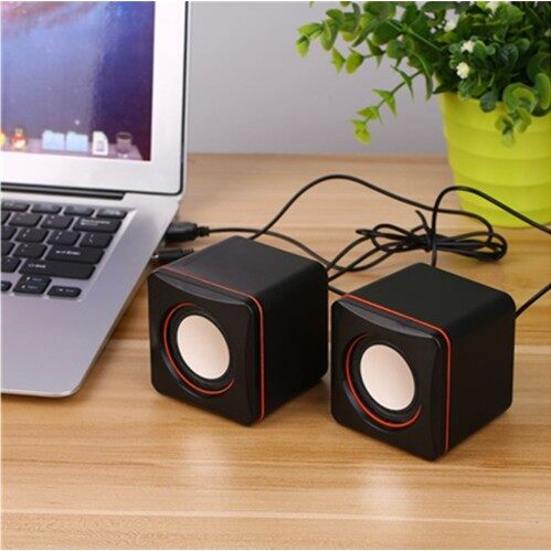 JTKE Mini USB Wired Speaker Music Player Amplifier Loudspeaker Stereo Computer Speakers for Computer Desktop PC Notebook