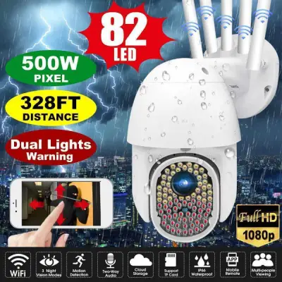 V380 82 LED 1080P HD WIFI IP Camera Wireless Outdoor CCTV PTZ Smart Home Security IR Cam Surveillance Camera Video Surveillance