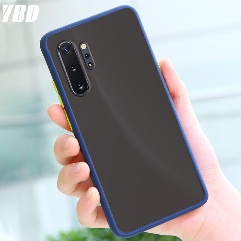 YBD case For Samsung galaxy Note 10 / Note 10 Plus Bumper Shockproof Camera Lens Protection casing Hard Phone Cases Matte Back Cover