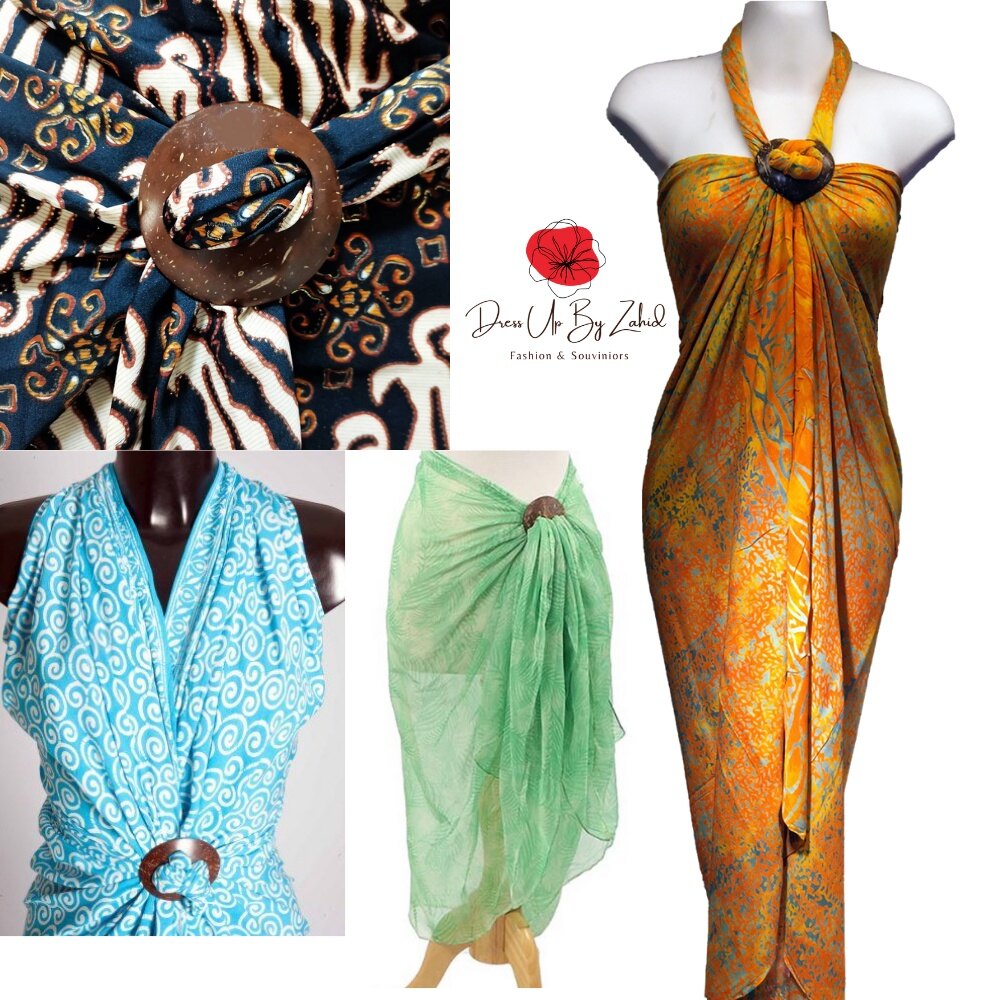 how to tie sarong with coconut buckle