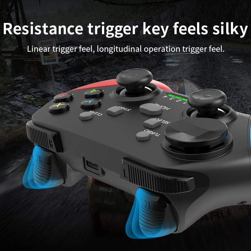 Wireless BT 2.4G TypeC Game Controller for Switch Pro PC Android IOS Tablet Smart TV PS3 Gamepad Joystick Control with Vibration