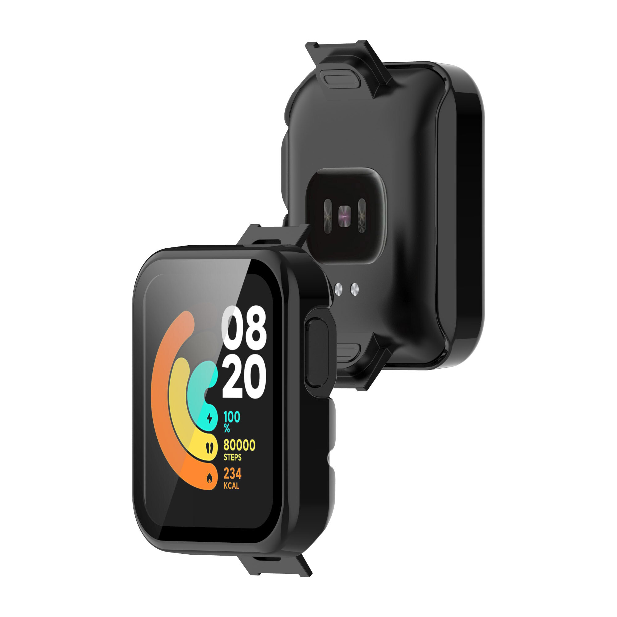 Full Protective Case Cover Shell For Xiaomi MI watch lite Screen Protector Case + Tempered Glass Flm for Redmi watch 1 Frame
