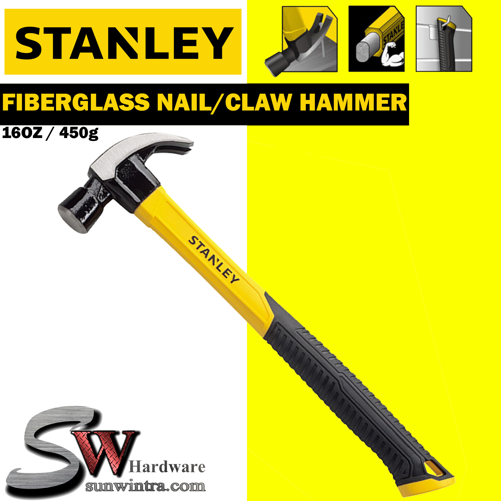 Stanley fiberglass deals hammer