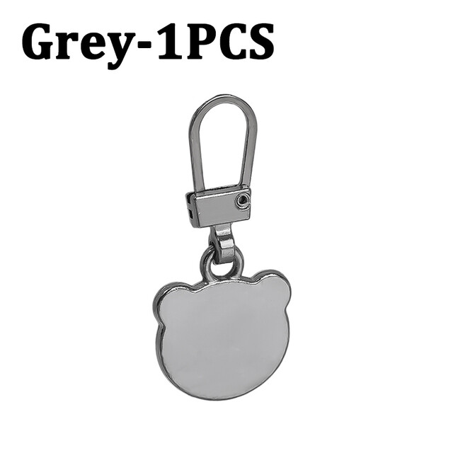 5pcs Small Bear Head Detachable Zipper Puller Replacement Tab Zipper Sliders Head Repair Kit Suitcases Luggage Backpacks Handbags Accessories