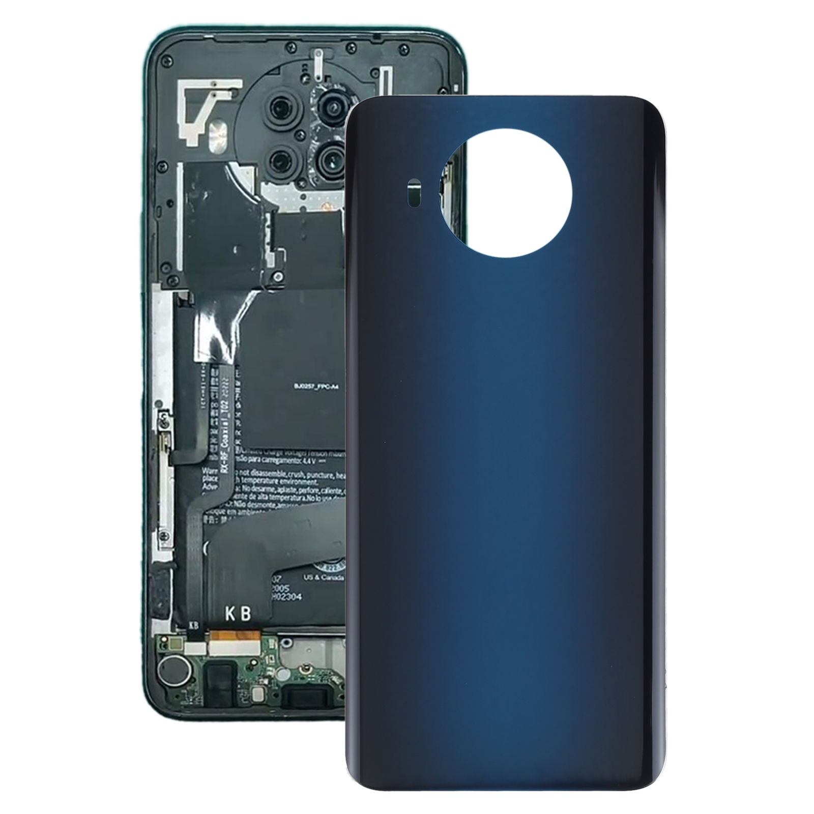 (Hua jia kang)Back Cover for Nokia 8.3 5G TA-1243 TA-1251(Black)