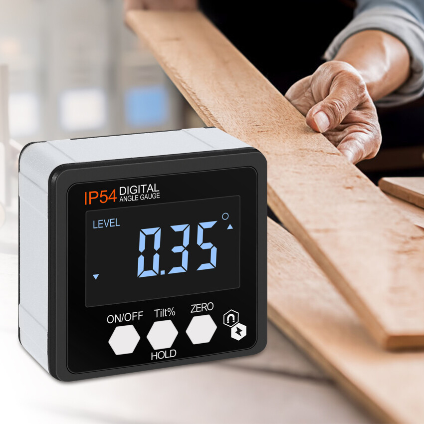 Electronic Digital Display Inclinometer, Level Meter, Gradient Ruler With Magnetic Protractor