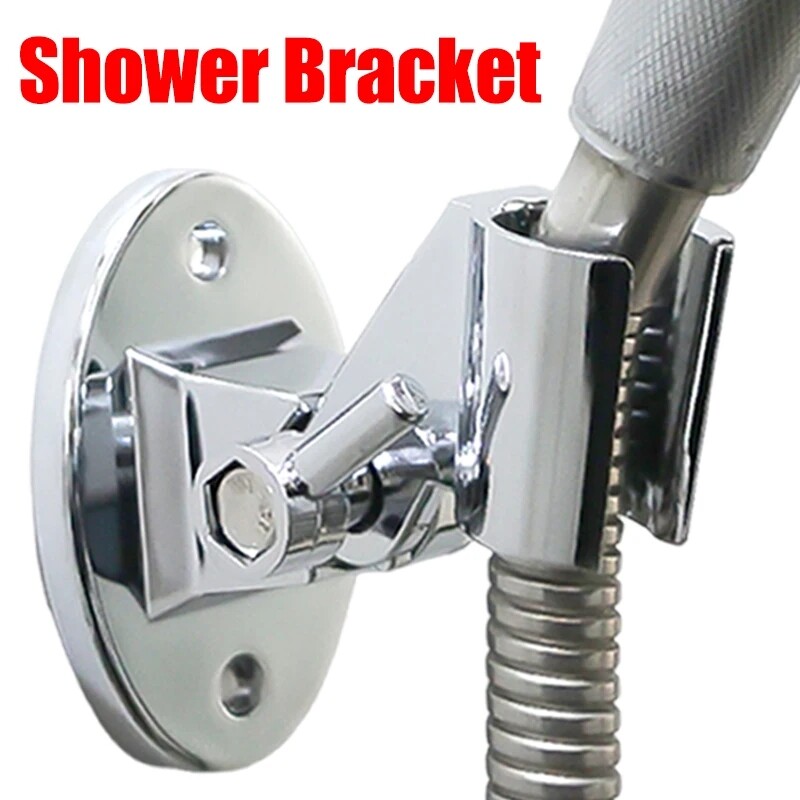 Adjustable Shower Head Bracket Base Bathroom Universal Wall Mounted Shower Head Holder Handheld Sprayer Fixed Base Support