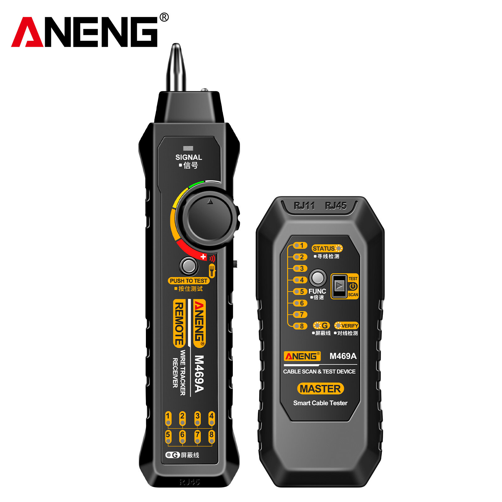 KKmoon aneng m469a công cụ tìm cáp mạng công cụ tìm cáp đa chức năng dụng cụ kiểm tra chống nhiễu Tìm điểm ngắt của dây mạng và kiểm tra đường dây