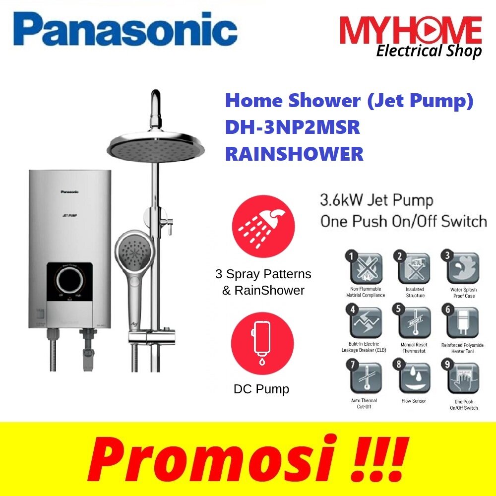 PANASONIC DH-3NP2MSR HOME SHOWER N SERIES JET PUMP WITH RAIN SHOWER  DH-3NP2MSR | Lazada