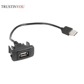 Car Dash Flush Mount Usb Port Panel Extension Cable Adapter For