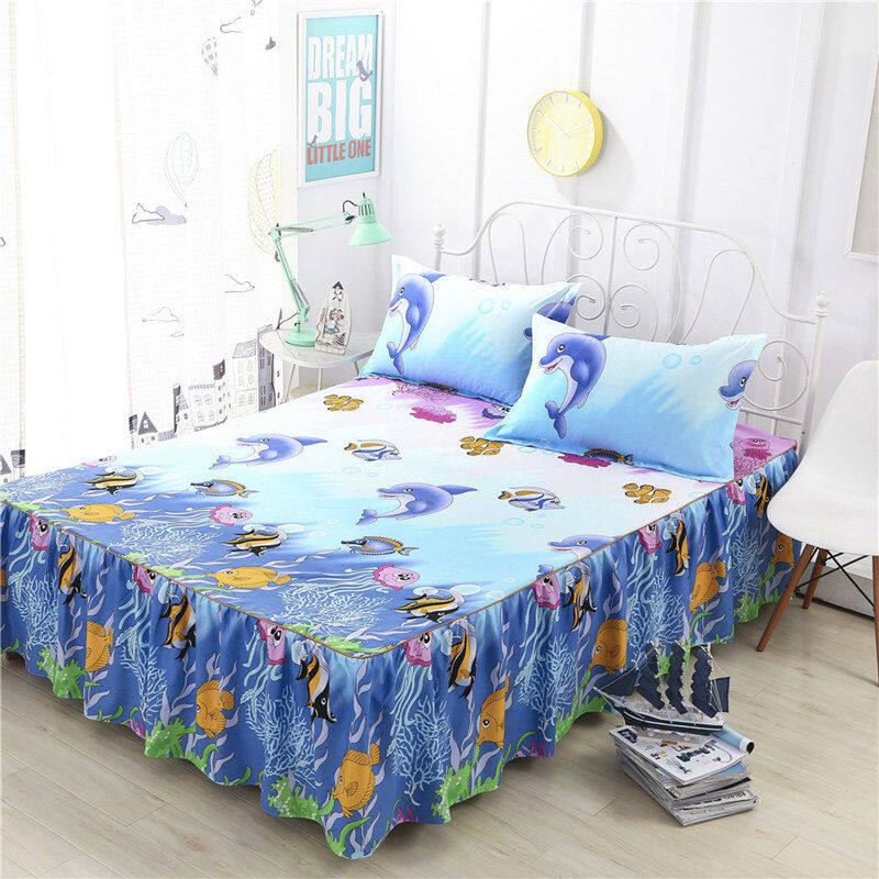 Bed Skirt Single-piece Sanded Bed Cover Pure Color Simmons Bedspread Bed Cover Korean Bed Sheet Sheet 1.8m 1.5/2.0m