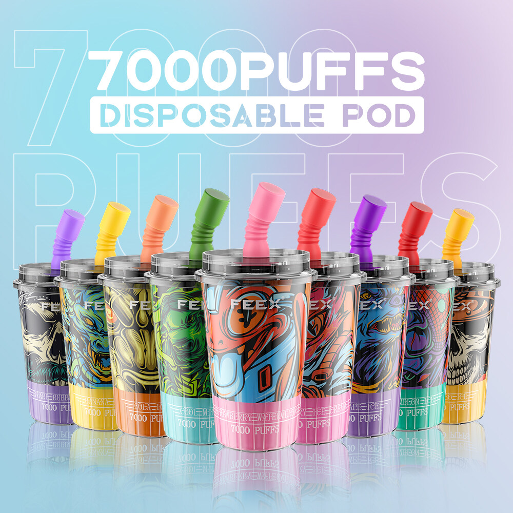 ORIGINAL FEEX DISPOSABLE POD 7000 PUFFS Chargable PAKAI BUANG STICK ELF ...