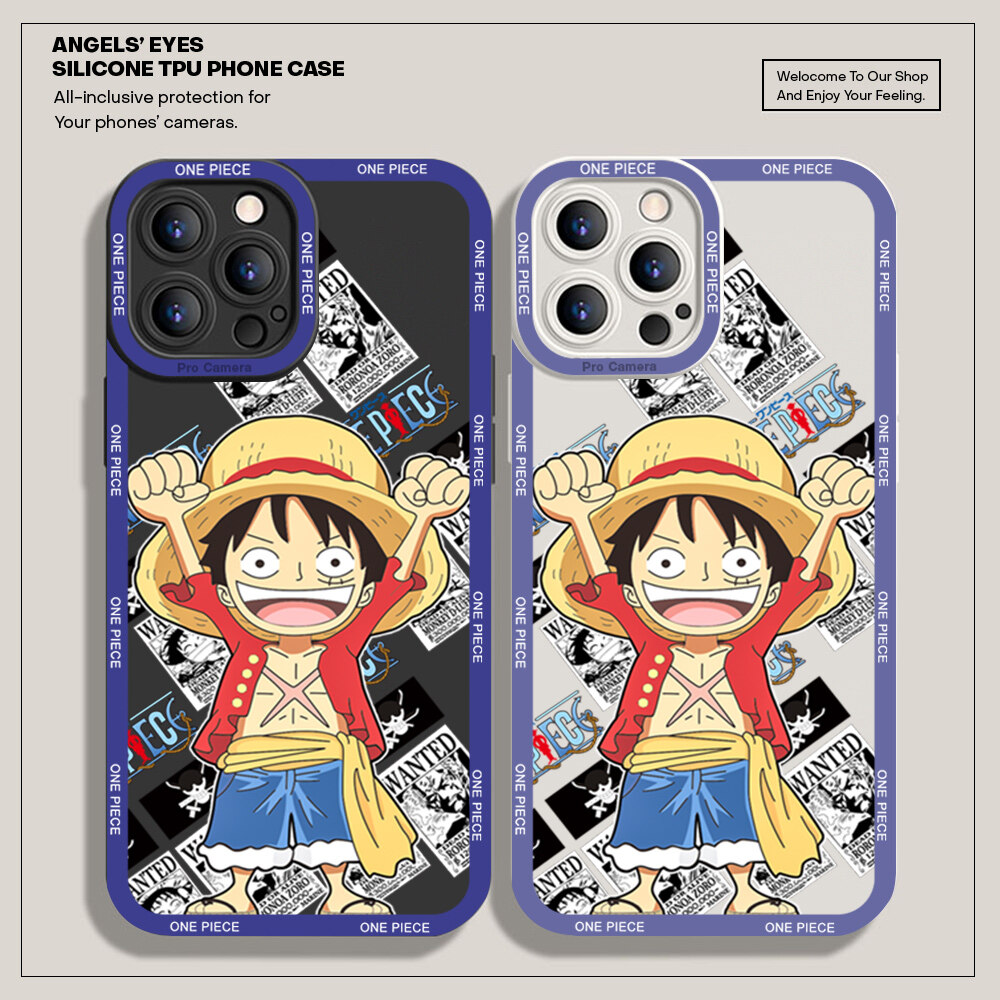 Hontinga Casing Case For Xiaomi Redmi Note 9 Pro Note 9S Case Cartoon Anime Luffy Square Soft Silicone Full Cover Camera Protection Shockproof Rubber Cases Back Cover Phone Casing Softcase For Boys Girls